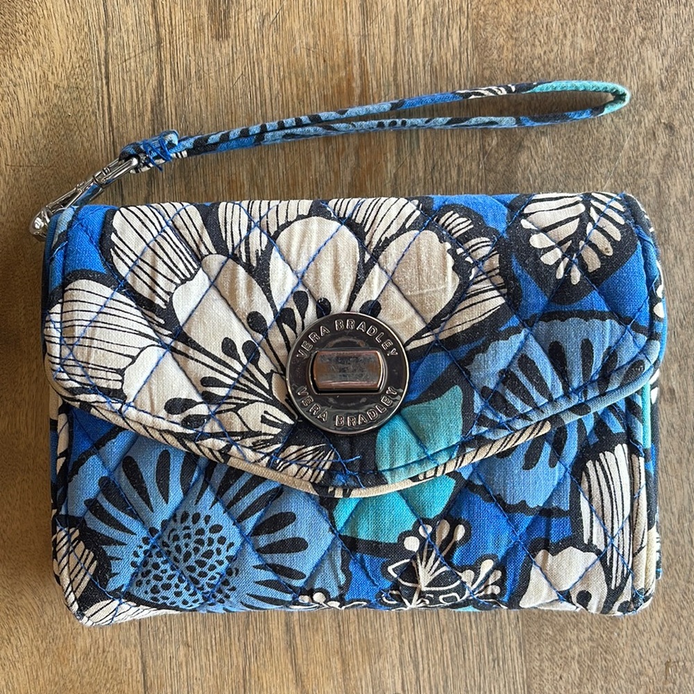 Vera Bradley Blue Bayou Wallet Wristlet